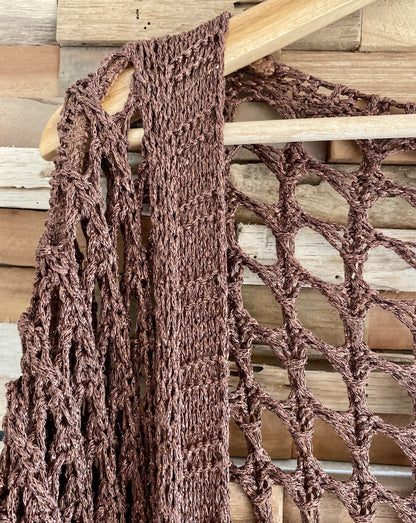 Kimono crochet Glossy Brown