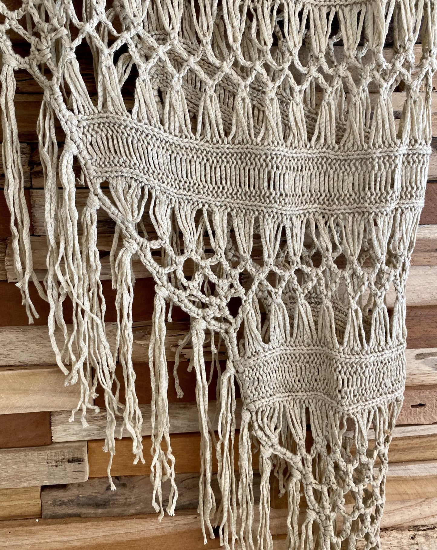 Pareo crochet beige